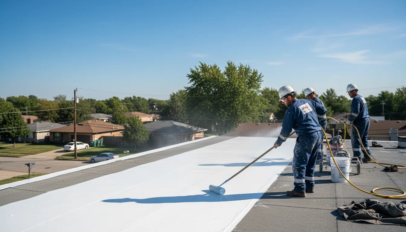 Commercial roof coating in Rochester, IL near me